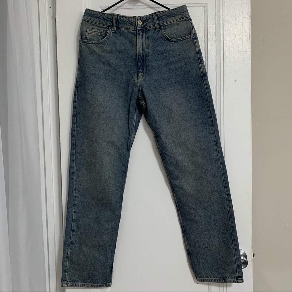 NWT Collusion x005 90’s Straight Leg Jeans 34 x 32 Mid Blue